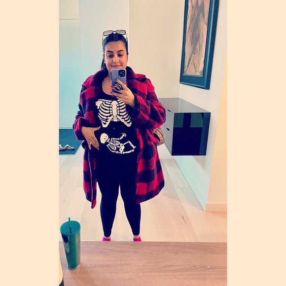 Steve maddens black and red Buffalo plaid convertible hooded teddy jacket - Picture 2 of 2